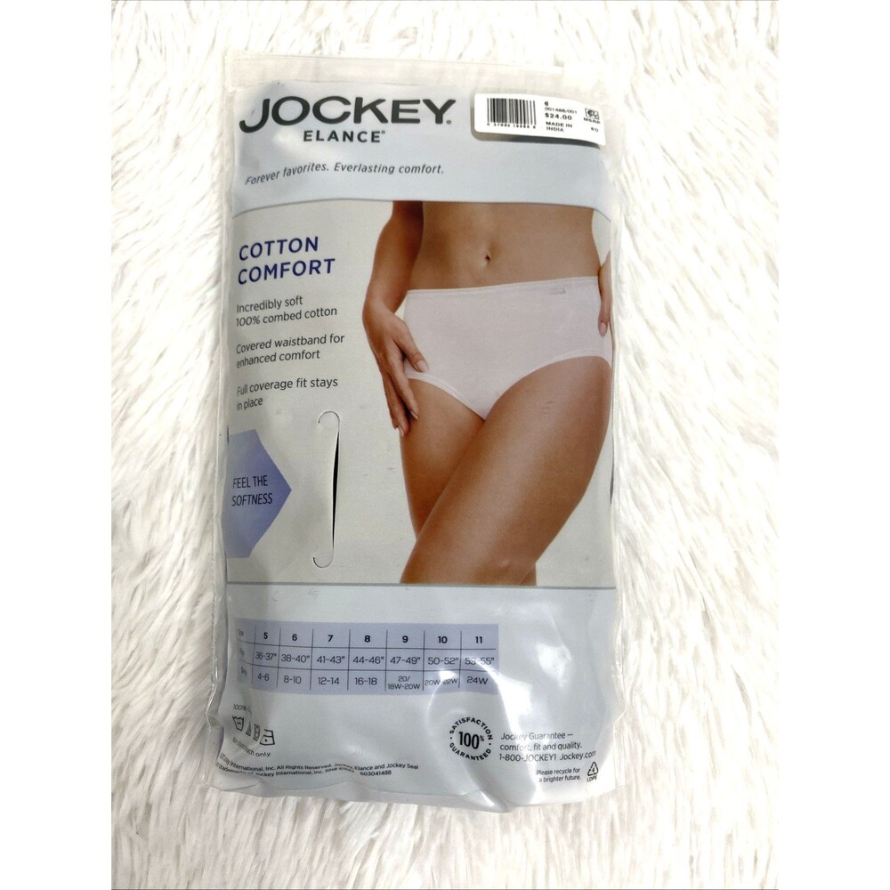 Jockey Elance Hipsters 100 % Cotton Panties Black 3 Pack Comfort Soft Underwear - Picture 2 of 10